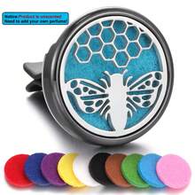 Colorful Tree Of Life Essential Oil Diffuser Clip, Car Air Vent Aromatherapy Diffuser With 10 Refill Pads, Car AC Vent Interior Accessories - Black - View 23