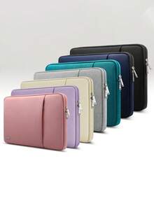 TECOOL 1pc Protective Laptop Sleeve Case Compatible With MacBook 13.5 14 15.6 16 Inch Pro Air HP Notebook And Other Brands Of Laptops Waterproof Polyester Cover With Pocket Laptop Bag