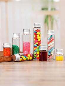 铝盖玻璃瓶，带盖小玻璃罐，迷你梅森罐，密封玻璃容器，旅行玻璃瓶，3厘米*6厘米（25毫升）/ 3厘米*7厘米（30毫升） - 彩色 - 查看 4