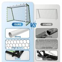 Portable Soccer Rebound Net - 3-In-1 Training Goal For Solo/Team Drills, Ball Control, Passing & Shooting Practice | All Ages - Green - View 3