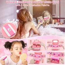 1 Set Girls Makeup Kit, Princess Makeup Bag Gift Box, Dress Up Accessories Set, Kids Performance Makeup Set, Vanity Playset Including Lipstick, Eyeshadow, Blush - Multicolor - View 5