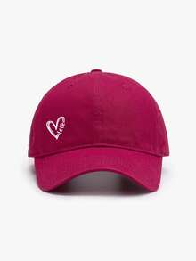 1 Stück Unisex minimalistischer Liebe Herz & Buchstaben Muster Baseball Kappe, geeignet für täglichen Outdoor-Einsatz, Golf, Vintage Lässig Snapback, Mütze mit weichem Oberteil und gebogenem Schirm, Straßen-Paar Geschenk, LKW Fahrer Kappe, Ganzjährig