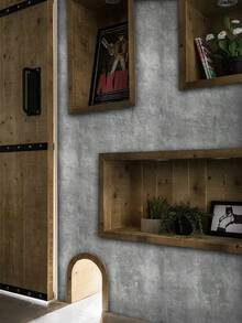 1卷复古自粘壁纸，现代做旧混凝土纹理，可移除剥离粘贴式乙烯基墙贴，适用于家居装修装饰，宽15.76英寸