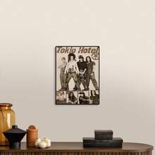 1 pieza Póster de lienzo de la banda de rock Tokio Hotel - Impresión artística sin marco para decoración moderna del hogar y oficina, perfecto para dormitorio y sala de estar, ideal para la decoración de la habitación