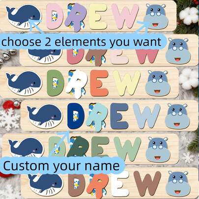 Rompecabezas con nombre personalizado, juguete de rompecabezas de madera personalizado, rompecabezas de letras de madera, juguete de rompecabezas de alfabeto 3D, regalos de Pascua, Navidad y Año Nuevo, regalos para el primer cumpleaños, regalos personalizados, regalos de cumpleaños, rompecabezas de madera, juguete de rompecabezas de madera personalizado, regalos de aniversario, set de bloques de construcción con clavijas y soporte ajustable, ornamental exquisito, elegante, de moda, lindo, sencillo, interesante, divertido rosa brillante, azul real personalizado, kits de arte y manualidades únicos, tesoros encontrados, moda de invierno, decoraciones navideñas, adornos navideños personalizados, juguetes para bebés, accesorios navideños, juguetes para preescolares, juguetes para niños, rompecabezas con nombre para niños regalos ideales personalizados para él, ella, familia, amigos, niños para bodas, para otoño/invierno, para el estreno de una casa, para el dormitorio/sala de estar, para el