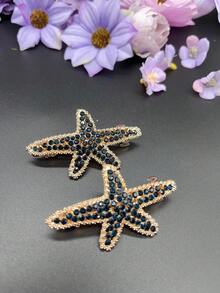 Starfish Hairpin For Women, Korean Luxury Hair Clip, Bangs Clip, Bow Hairpin, Spring Clip, Side Clip, Adult Hair Accessories, Suitable For Autumn/Winter, Cute Accessories, Claw Clips