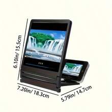 3D HD Mobile Phone Screen Magnifier Made Of PVC Material, Eye Protection Universal Smartphone Magnifying Glass, With Bracket For Shower And Wall Installation Compatible With IPhone, Android Phone, Gift For Birthday, Family, Friends For Movies, Videos And Gaming Gifts Birthday Movies Videos Gaming Amplifier Screen Extender - Black - View 5