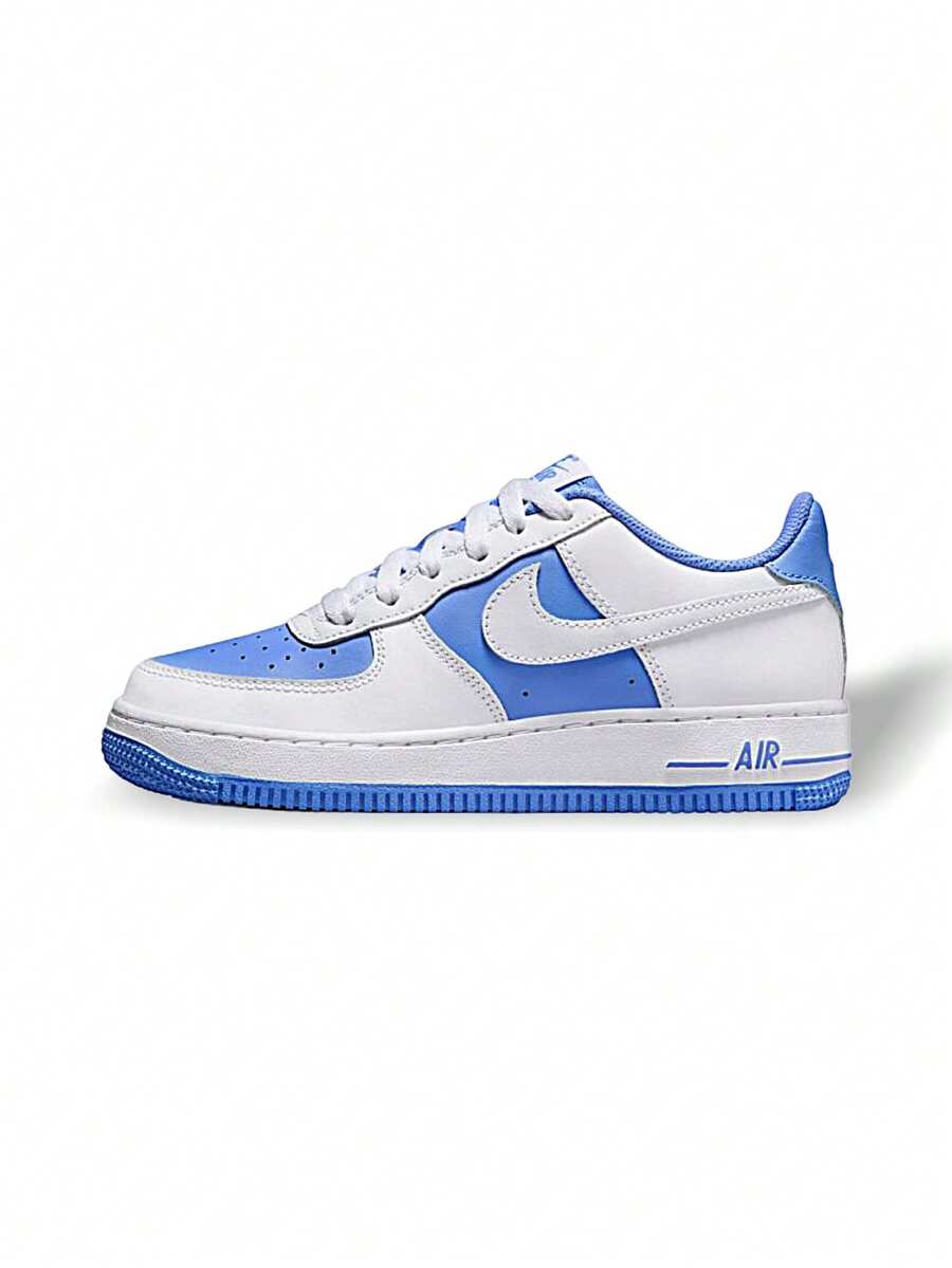 Nike Air Force 1 Low '白蓝 Beyond Gum'（GS） - 白色/藍色 - 查看 1