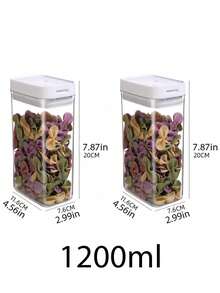 1 szt./2 szt. słoików na żywność z zamknięciem, słoiki do przechowywania zbóż w kuchni, pudełka do przechowywania przekąsek i orzechów, pojemniki na chrupiące produkty do lodówki, słoiki plastikowe, pudełka do przechowywania w kuchni, pudełka do przechowywania w szafce, pudełka do przechowywania żywności, pudełka na przyprawy, pudełka na cukier, pudełka na kawę, dekoracje do domu, prezenty dla przyjaciół