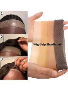 Banda de agarre de silicona para pelucas, diademas de agarre para pelucas para mujeres, diadema elástica ajustable antideslizante para sujetar pelucas de colores múltiples sin costuras para mujeres y hombres