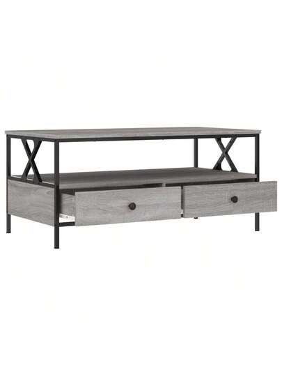 VidaXL Coffee Tafel 100x51x45 Cm Processed Wood Grijs Sonoma Oak view 5