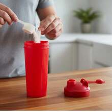 PromoClick 600ml Shaker Mixing Cup With Spill-Proof Lid, Ideal For The Gym - Black - View 5