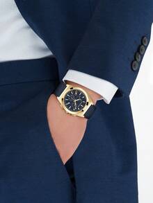 Salvatore Ferragamo Men's Swiss Chronograph Vega Blue Leather Strap Watch 42mm In Two Tone - 黑色 - 查看 2