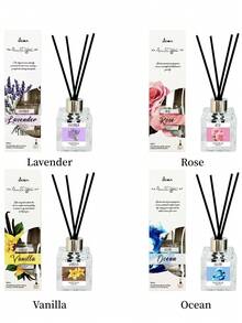 1 bouteille/50ml Diffuseur de roseau sans flamme, désodorisant pour salle de bain, parfum pour voiture, parfum d'hôtel, assainisseur d'air, convient pour la salle de bain, la chambre, le salon et autres espaces - Multicolore - Voir 5