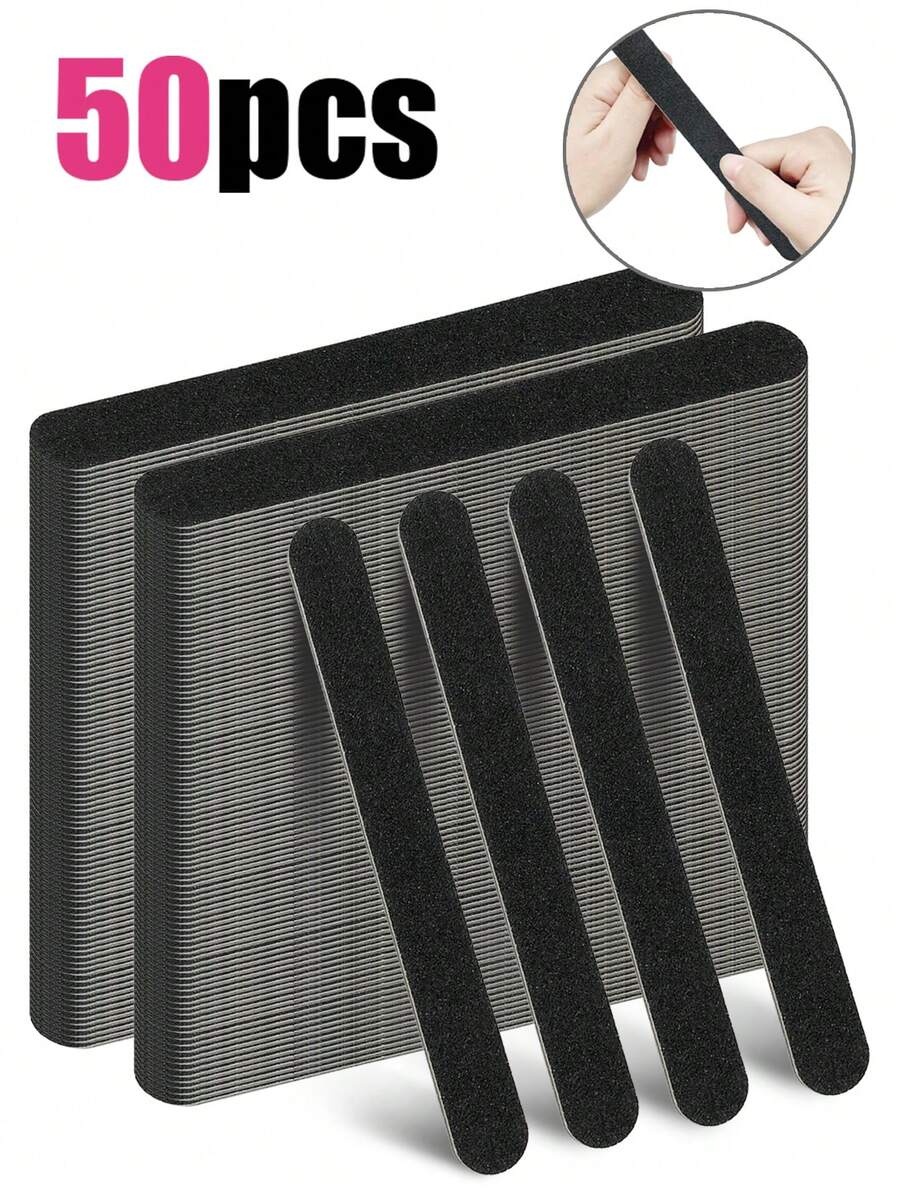 1/3/5/10/20/50pcs Professional Nail Files Set - 100/180 Grit Emery Boards & Washable Double-Sided Coarse Toenail Filer For Heavy Duty Acrylic Removal, Manicure Pedicure Tools (4 Styles Available) - Multicolor - View 1