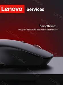 Lenovo Wireless Mouse, Lightweight And Compact Mouse, Business Office Silent Mouse, Ergonomic Design, Compatible With Multiple Platforms, Powered By 1.5V Battery (Battery Not Included) - Black - View 6