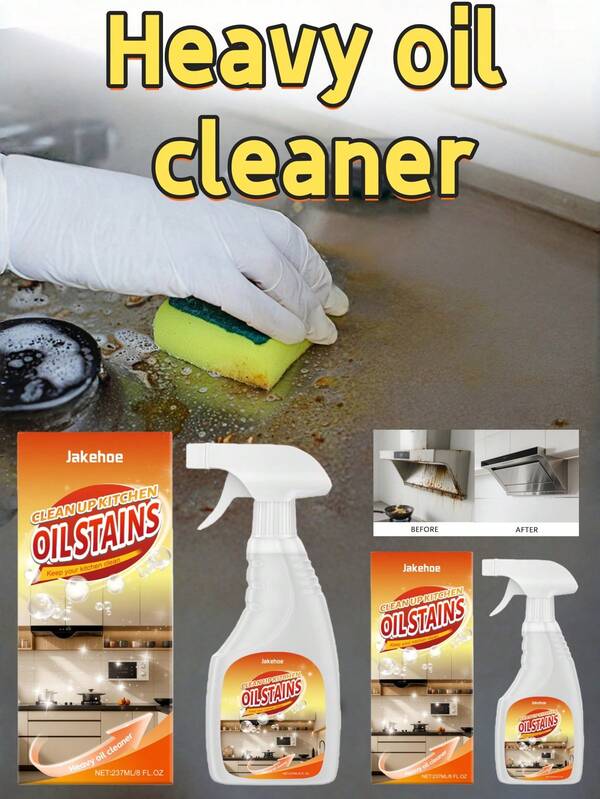 Eine Flasche leistungsstarker Entfetter, geeignet für Dunstabzugshauben in der Küche, entfernt Fett und Schmutz mühelos. Leistungsstarker Schaumentfetter, geeignet für Fett und hartnäckigen Schmutz in Haushaltküchen, Restaurants und Reinigungsservices (neue und alte Modelle werden zufällig versendet).