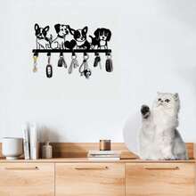 Vintage Metal Dog Wall Decor - Modern Cute Cartoon Puppy Design, Waterproof & Rustproof, Easy Peel & Stick Removable Decal For Living Room, Bedroom, Bathroom | Perfect Gift For Dog Lovers, Animal Themed Home Accents - 彩色 - 查看 10