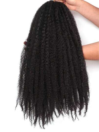 18 Zoll Marley Twists Haar - 100g/Packung Langes Afro Kinky Flechtehaar für Frauen, Weiche natürliche Häkelzwist Haarverlängerungen, Marley Zöpfe für Schutzfrisuren