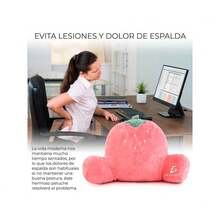 ELE-GATE Strawberry Plush Lumbar Support Long 60CM - 橘色 - 查看 2