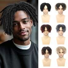 Men's Dreadlock Wig, Costume Wig, Black Dreadlock Braids, Party Wig, Afro Wig, Multi-Color Options, High Hair Volume, Hairpiece For Top Of Head To Add Volume
