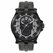 Relógio analógico masculino Police de quartzo com pulseira PEWJA2108201, preto, pulseira - Tamanho Único - Ver 1