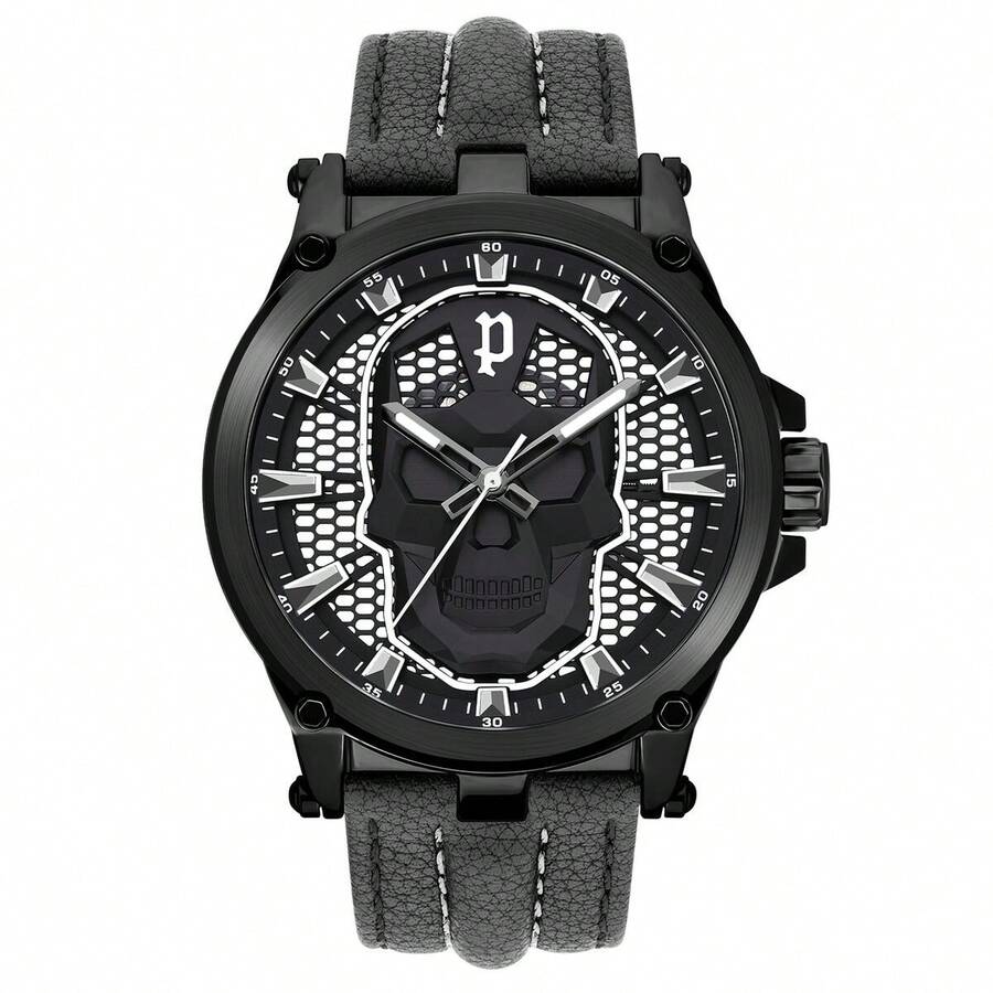 Relógio analógico masculino Police de quartzo com pulseira PEWJA2108201, preto, pulseira - Tamanho Único - Ver 1