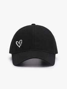 1 Stück Unisex minimalistischer Liebe Herz & Buchstaben Muster Baseball Kappe, geeignet für täglichen Outdoor-Einsatz, Golf, Vintage Lässig Snapback, Mütze mit weichem Oberteil und gebogenem Schirm, Straßen-Paar Geschenk, LKW Fahrer Kappe, Ganzjährig