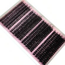 390/340/330pcs Individual Lashes Cluster Eyelash Extensions, 4 Styles Mix Tray 5D Fluffy Lash Clusters Thick Cluster Eyelashes Extensions Large-Capacity Cluster False Eyelashes, Lashes Eyelash Extensions Wispy For Self Application At Home - Black - View 12