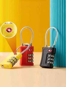 [Candado aprobado por TSA] Juego de 1/2/4 piezas de candado de combinación de aleación durable aprobado por TSA | Candado de ABS, adecuado para viajes, equipaje, gimnasio y bicicleta - Aprobado por TSA, no mecánico - Multicolor - Ver 5