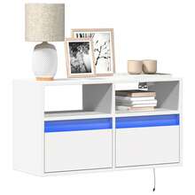 vidaXL TV-Wandschrank Mit LED-Beleuchtung Weiß 80x31x45 Cm