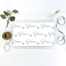 NAME Personalised Gift Wrap / Personalised Birthday Wrapping Paper / Personalised Gift Wrap / Gift Wrap / Custom Bespoke Wrapping Paper - trắng - Xem 2