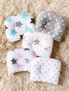 1 Piece Baby Pillow, Star Pattern Series - Soft & Comfortable For Newborns (0-6 Months)