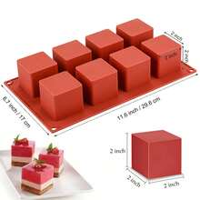 قالب سيليكون لتشكيل الحلويات والكيك والحلوى الفرنسية والموس والثلج المجوف بقطر 4 سم وإرتفاع قصير و15 حُفرة