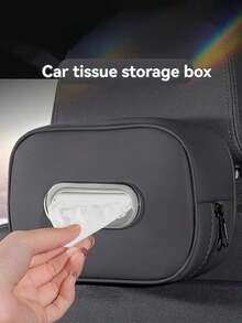 1个车载遮阳板纸巾盒 - 节省空间，无需钻孔即可安装在遮阳板上，易于拆卸和补充纸巾，耐用的PU皮革设计 - 触感柔软，现代汽车内饰配件，方便的纸巾收纳 - 适合驾驶员、居家和旅行使用，通用型，适用于轿车、SUV、卡车 - 彩色 - 查看 3