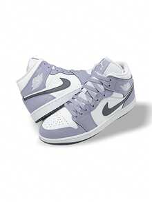 AIR JORDAN 1 MID - 白色/藍色/灰色 - 查看 7