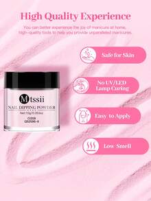 Mtssii 36色10克裸粉色美甲浸粉闪亮渐变丙烯酸粉美甲闪粉自然干无需照灯固化浸粉美甲铬粉美甲装饰 - 彩色 - 查看 7