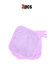 12 قطعة/عبوة قماش ناعم فائق النعومة لإزالة المكياج والعناية بالبشرة، مع حلقة تعليق، لطيف على البشرة، قابل للغسيل وإعادة الاستخدام