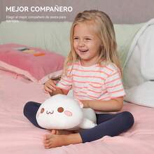 ¡RecomendadoPeluches para Gatos,Peluches para Gatos Sushi,Cojines De Peluche para Gatos,Peluche Blando,Juguete De Felpa Suave para Niños Y Niñas(Gato blanco-40CM)¡Top de Temporada - Dinosaurio rosa-60CM - Ver 9