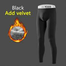 Pantalones cálidos para hombre, pantalones ajustados, gruesos y no se decoloran, ropa independiente, pantalones cálidos de terciopelo alemán de alta gama para hombre Q9ME - Negro - Ver 11