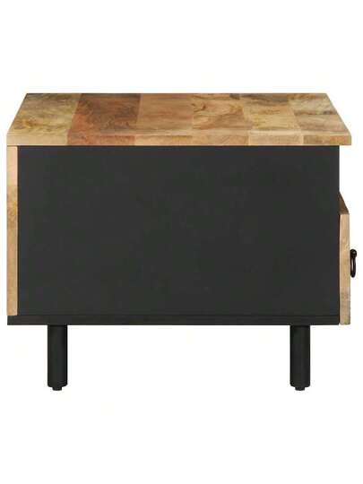 VidaXL Coffee Tafel 80x54x40 Cm Solid Rough Mango Wood Zwart view 5