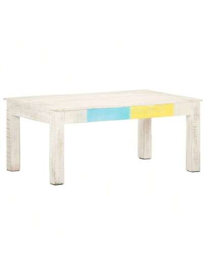 VidaXL Coffee Tafel 110x60x45 Cm Solid Mango Wood Wit view 10