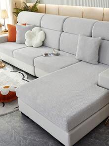 1 buc. Husă de pernă pentru canapea din pluș, culoare solidă, husă de canapea din catifea elastică minimalistă modernă, potrivită pentru uz casnic în sufragerie