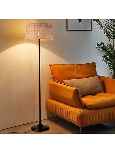 Alpinaluz "SERENA" Vloer Lamp, made Natural Bamboo Wicker, Cord Switch E27 Base Living Room Bedroom view 10