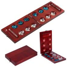 Juego de mesa Mankala, juego de ajedrez africano con elefantes interesante para adultos - Multicolor - Ver 4