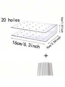 1个亚克力透明棒棒糖/蛋糕棒棒糖展示架,20/15孔棒棒糖展示架,蛋糕棒棒糖展示架,糖果展示架,适用于婚礼、生日派对、万圣节等场合,蛋糕棒棒糖展示架,透明亚克力蛋糕架,甜点展示架,生日派对餐桌装饰 - 彩色 - 查看 17