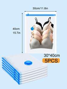 20pcs/1pc Vacuum-Sealed Bags, Travel Accessories, Vacuum Bags, Travel Essentials, Vacuum Storage Bags, Travel Essentials, Storage Bags, Cruise Essentials, Organization And Storage, Bedroom