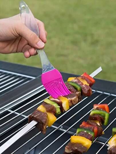 6pcs Heat Resistant Basting Brush Set - Silicone Pastry Basting Brushes For Baking, Cooking, Grilling - Non-Stick Barbecue Grill Brush, Kitchen Utensils With Non-Slip Handle