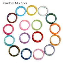 5pcs Colorful 25mm Spring Keychain In Colors - Perfect For DIY Crafts, Bag Charms & More