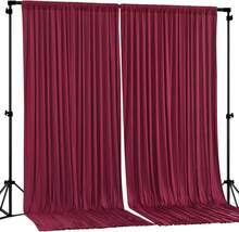2 Panels 10 Feet Wrinkle-Free Polyester Photography Backdrop Drapes For Wedding, Baby Shower, Party - 8FTX10FT (White),  Event Backdrops 2025 - Màu Đỏ Sâu - Xem 13
